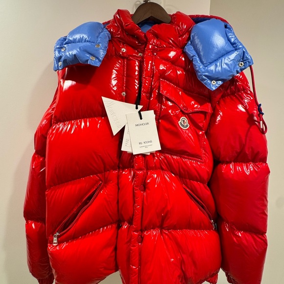 MONCLER KARAKORUM 2 Nylon Red Size 4 Men's - Picture 1 of 5